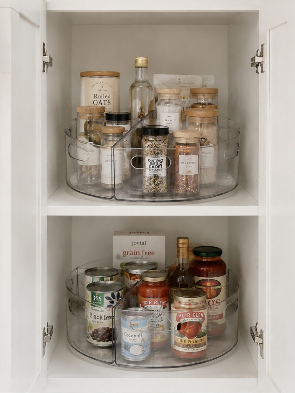 Lazy Susan Cabinet Organizer - Food Safe, BPA Free (for 26" Diameter, 6 Pack)